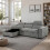 MORE4HOMES (Grey) TIVOLI FABRIC PULL OUT 3 SEATER CORNER SOFA BED 3