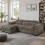 MORE4HOMES (Mocha) TIVOLI FABRIC PULL OUT 3 SEATER CORNER SOFA BED 1
