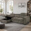 MORE4HOMES (Mocha) TIVOLI FABRIC PULL OUT 3 SEATER CORNER SOFA BED 3