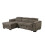 MORE4HOMES (Mocha) TIVOLI FABRIC PULL OUT 3 SEATER CORNER SOFA BED 5