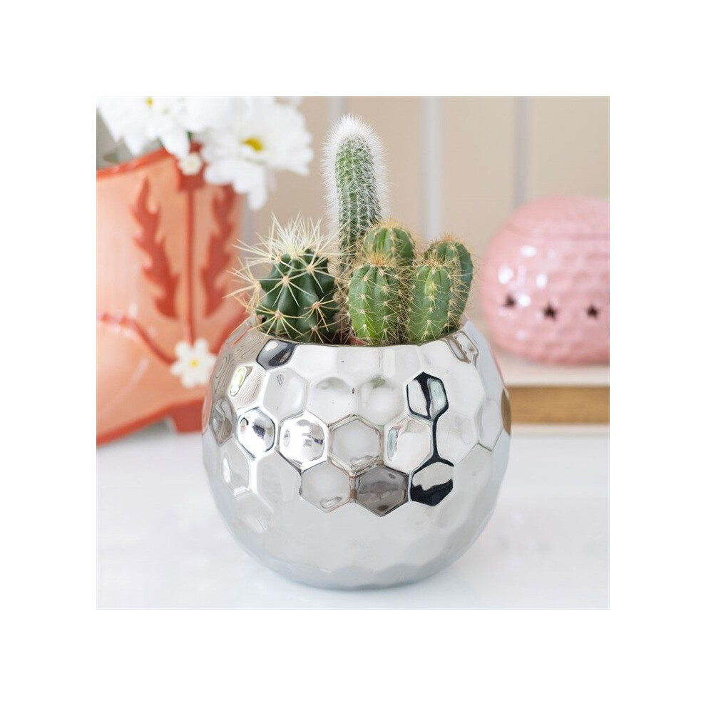 Silver Disco Ball Vase