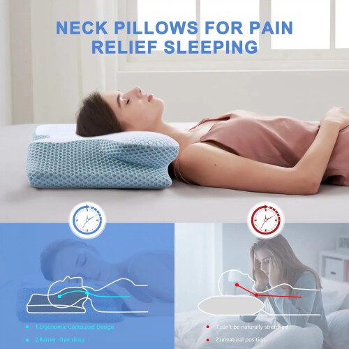 Butterfly Sleep Memory Foam Neck Rebound Pillow 2