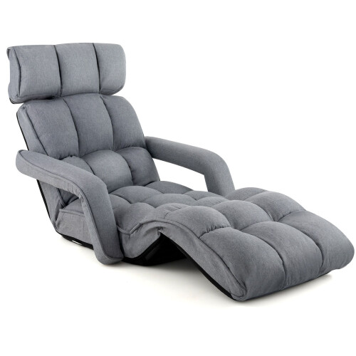 Folding Sofa Bed with 6 Adjustable Positions and 8-Angle Footrest