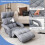 Folding Sofa Bed with 6 Adjustable Positions and 8-Angle Footrest 4