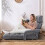 Folding Sofa Bed with 6 Adjustable Positions and 8-Angle Footrest 6