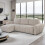 MORE4HOMES (Beige) VIENNA FABRIC PULL OUT FOLDING 3 SEATER CORNER SOFA BED 1