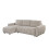 MORE4HOMES (Beige) VIENNA FABRIC PULL OUT FOLDING 3 SEATER CORNER SOFA BED 3