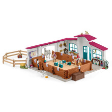 Schleich Horse Club Peppertree Riding Arena 179-delat hstlekset med ridhallsset 2 hstar 3 ryttarefigurer och hstleksaker fr flickor och pojka
