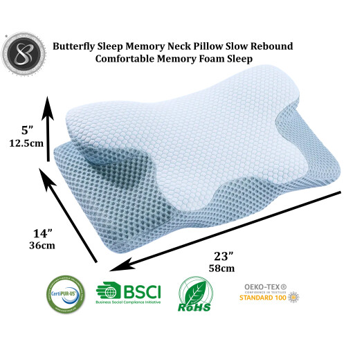 Butterfly Sleep Memory Foam Neck Rebound Pillow 1
