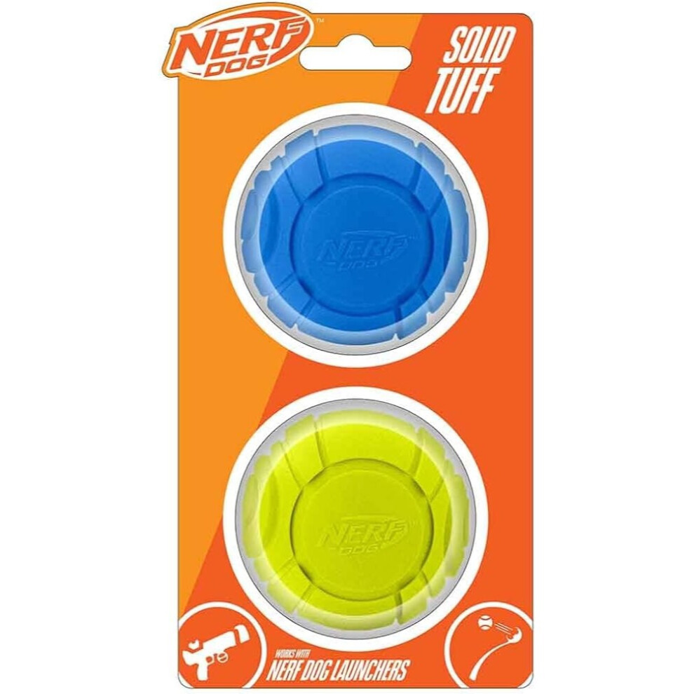 Nerf Dog Solid Foam Sonic Rubber Curve Ball Fetch Toy - 2 Pack