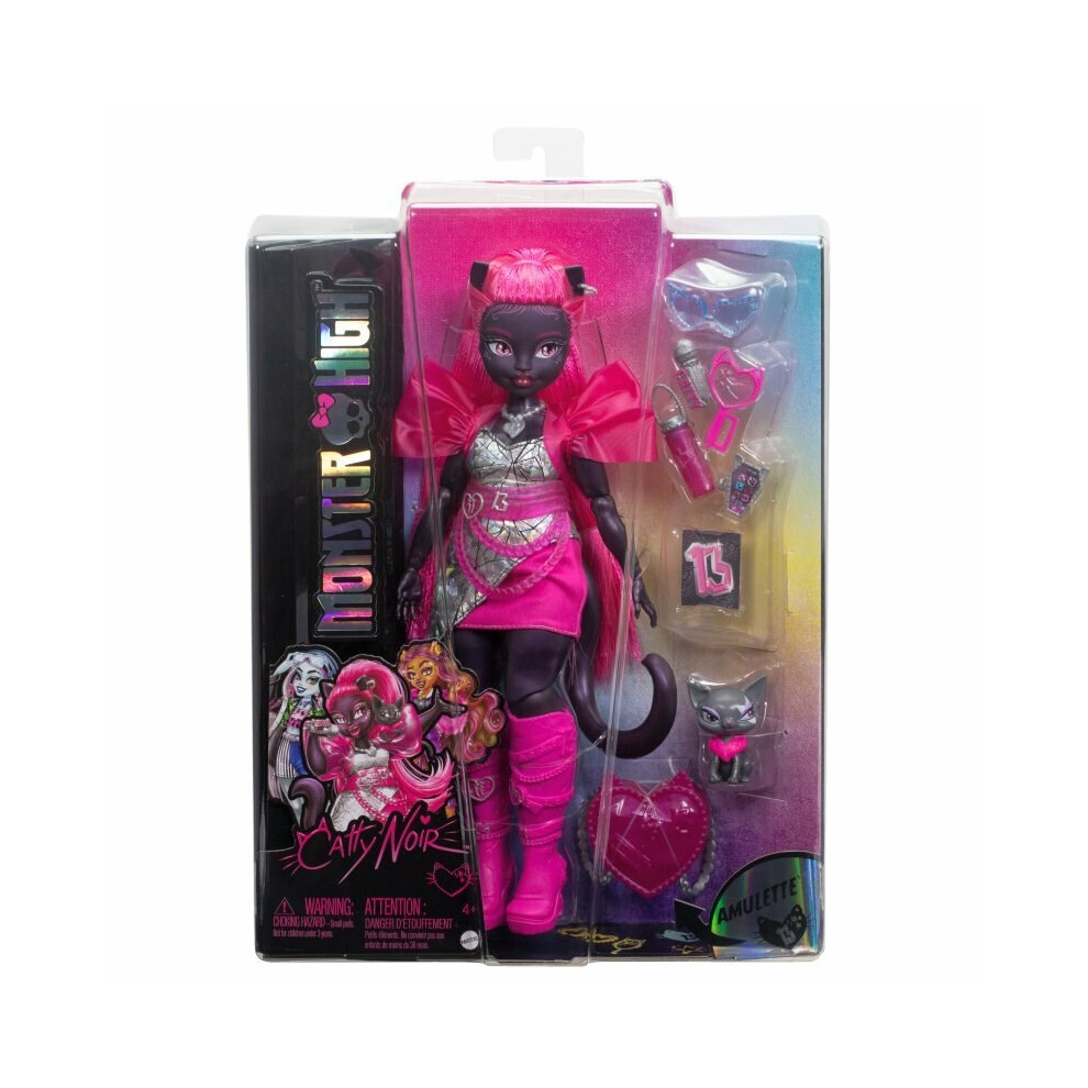 New ✔ Monster High Catty Noir Doll • Pop Star WereCat with Pet Amulette • Mattel - Image 6