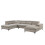 MORE4HOMES (Beige) LEON FABRIC PULL OUT CORNER SOFA BED 4