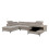 MORE4HOMES (Beige) LEON FABRIC PULL OUT CORNER SOFA BED 6