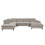 MORE4HOMES (Beige) LEON FABRIC PULL OUT CORNER SOFA BED 7