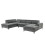 MORE4HOMES (Grey) LEON FABRIC PULL OUT CORNER SOFA BED 4