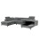 MORE4HOMES (Grey) LEON FABRIC PULL OUT CORNER SOFA BED 5