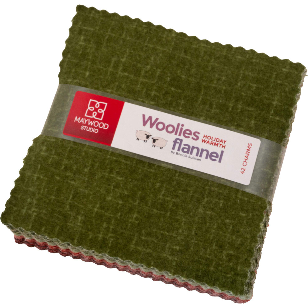 Bonnie Sullivan Woolies Flannel Holiday Warmth Charm Pack 42 5-inch Sq
