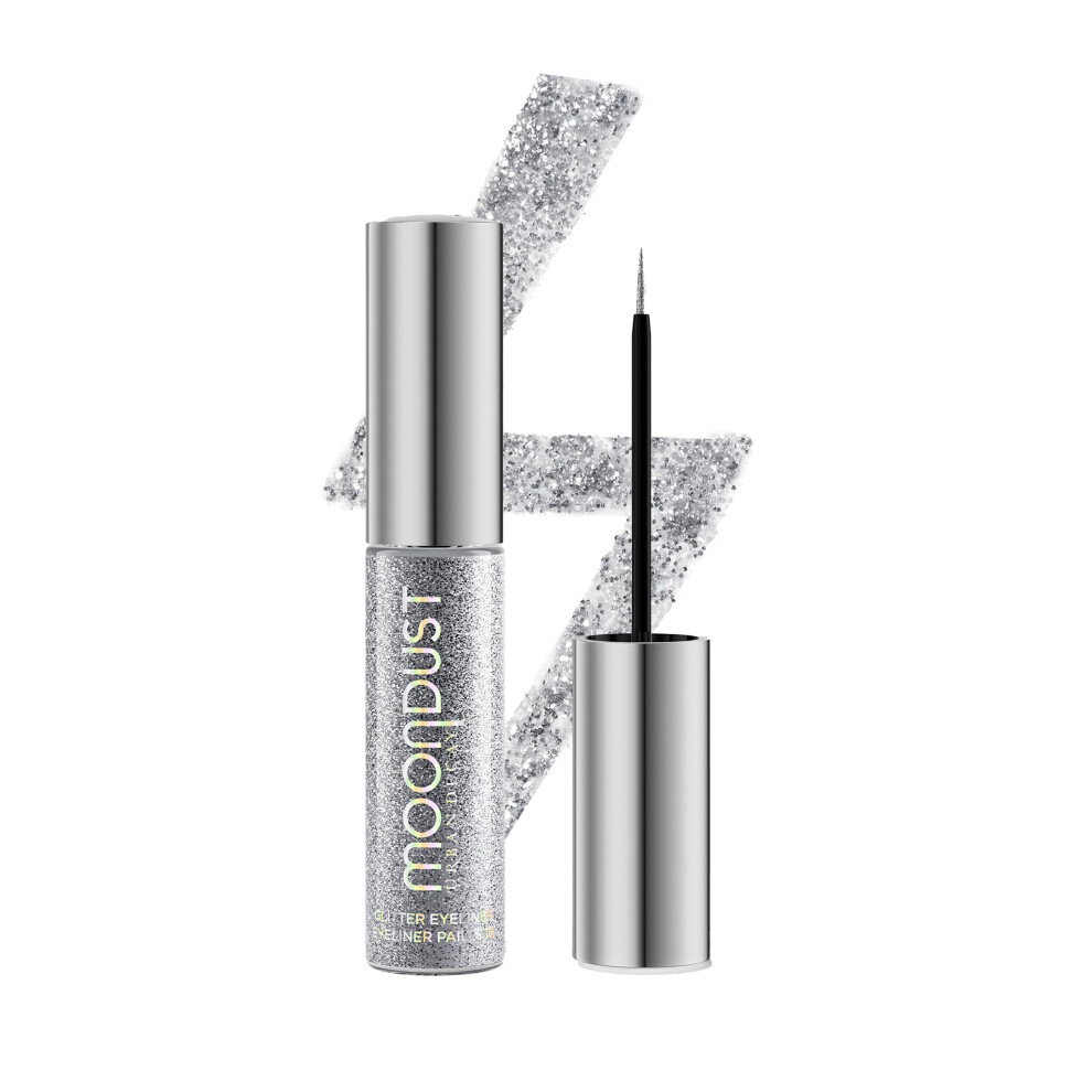 Urban Decay Heavy Metal Glitter Eyeliner, Glam Rock - Silver Glitter - Water-Based Formula - Long-Lasting, Bui