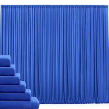 Panneaux de rideau de fond bleu royal 10 ft x 30 ft sans plis, drapés en polyester pour photographie