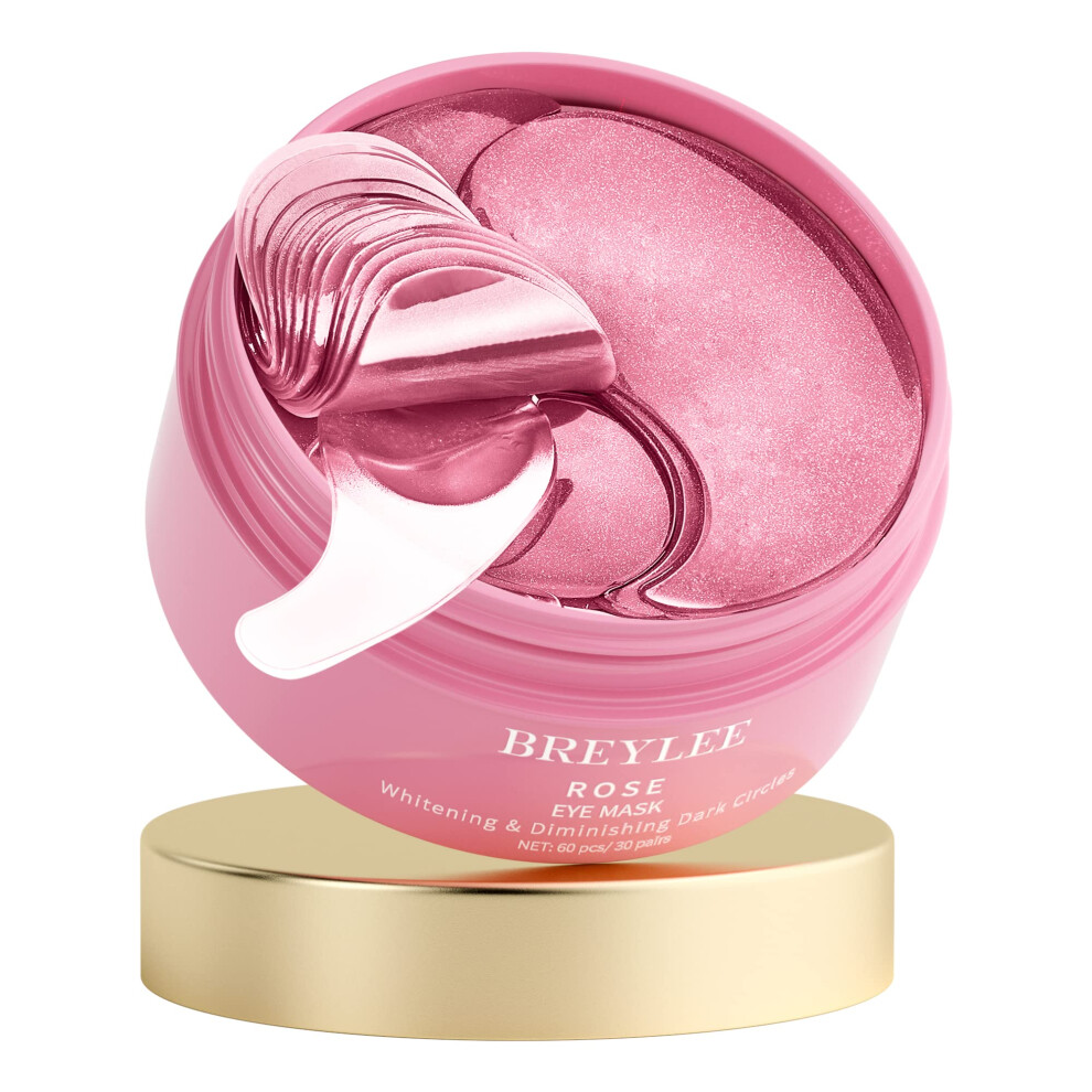BREYLEE Rose Eye Mask- 60 Pcs - Puffy Eyes and Dark Circles Treatments