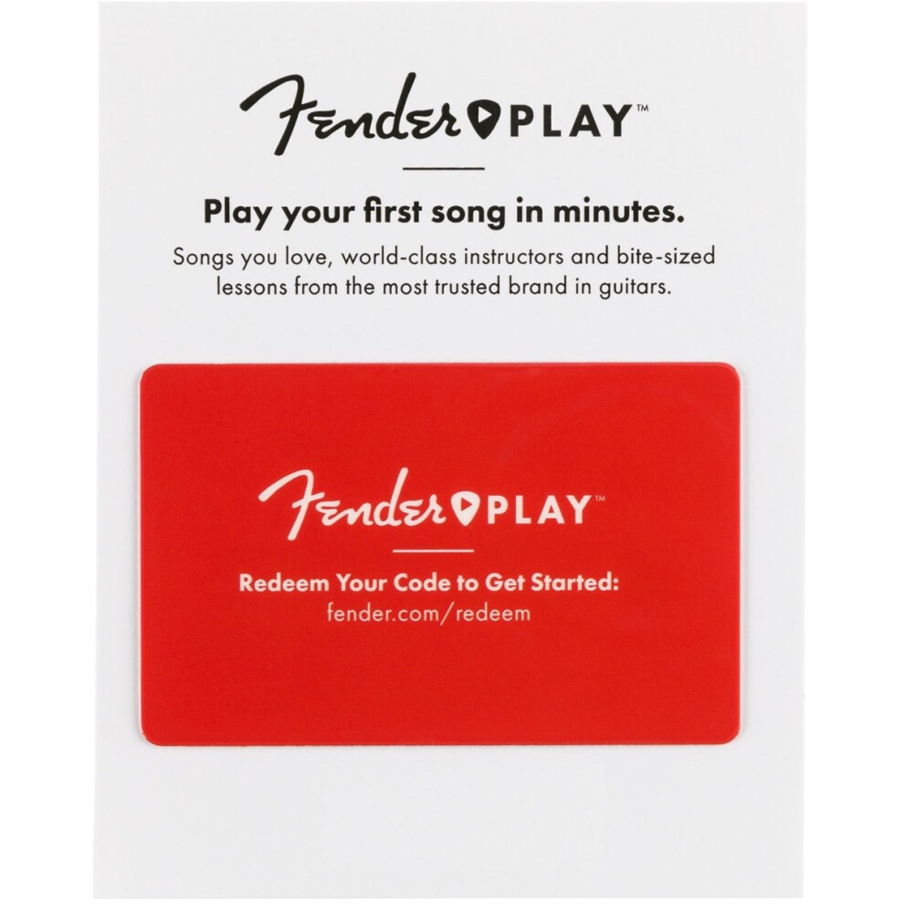 Carte-cadeau Pr?pay?e Fender Play de 3 Mois - Abonnement Musique en Ligne, Id?al pour Guitaristes, Couleur Rouge