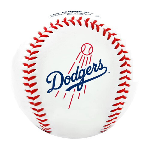 Rawlings MLB Los Angeles Dodgers Teamlogo Honkbal, Wit, 1 1