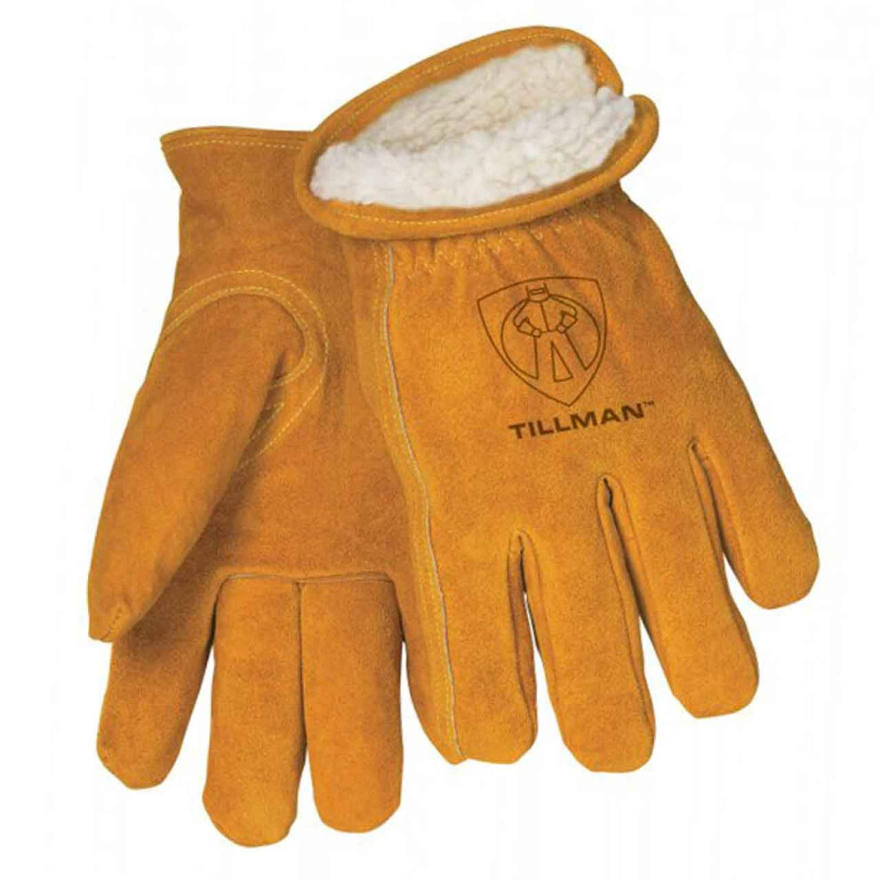 Tillman 1450 Split Cowhide Pile Lined Winter Gloves Large  Brown