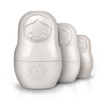 Fred & Friends M-CUPS Matroschka Messbecher-Set, 6-teilig, Weiß – Präzises Abmessen & kreatives Backen