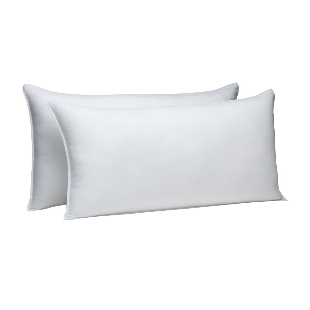 Amazon Basics Down-Alternative Pillows For Stomach And Back Sleepers, Soft Density, 20 X 36 inches, 2-Pack, White