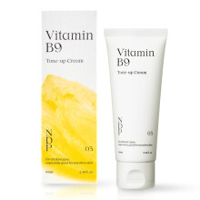 NATURAL DERMA PROJECT Makeup Primer Vitamin B9 Cream for Glowy 65ml / 2.19 Fl Oz Korean Skincare, Tone Up, Glass Skin, Flawless Finish, Dewy Radiance,