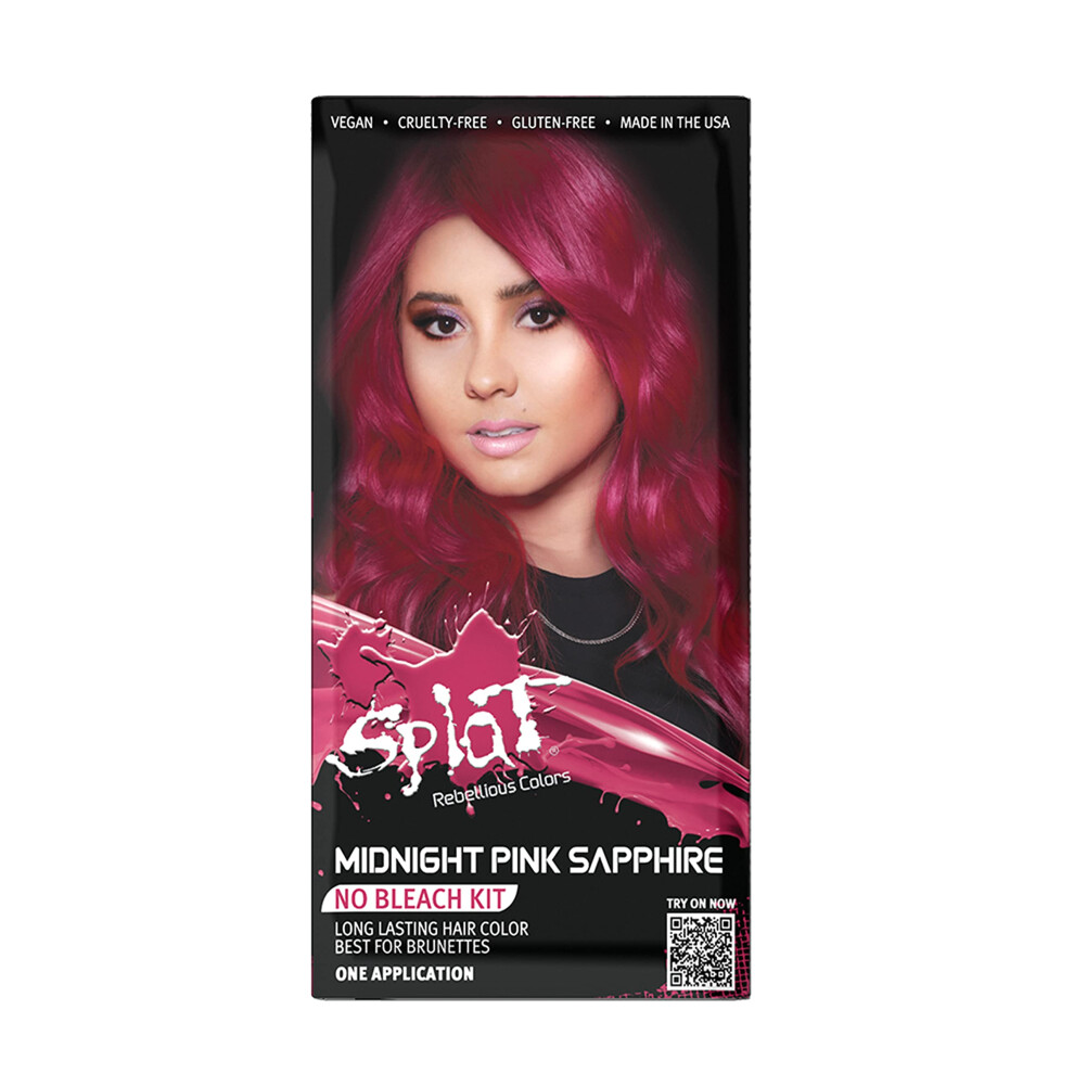 Splat Midnight Semi Permanent Hair Dye Kit, 1 Application, Includes Deep Reconstructor Conditioner, Lasts 30 Washes, No Bleach Required, Vegan & Cruel