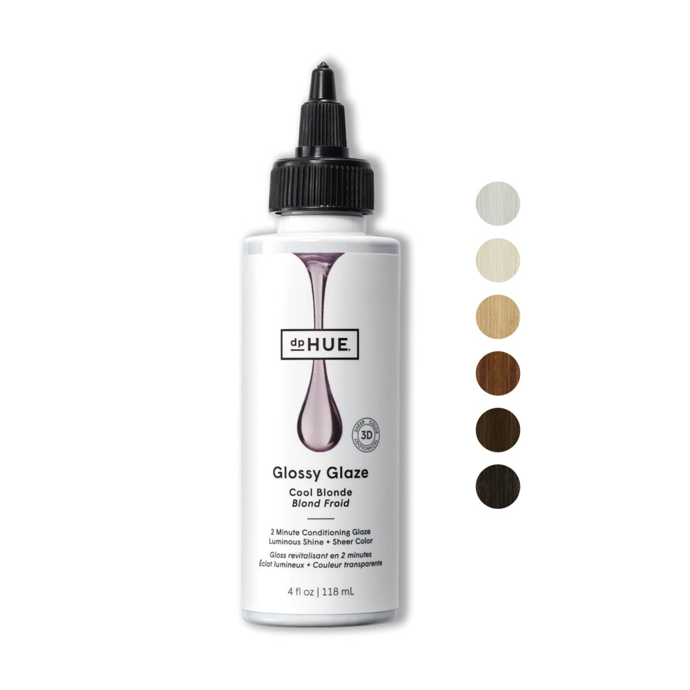 Dphue Glossy Glaze, Cool Blonde - 4 Fl Oz - In-Shower Conditioning Glaze For Luminous Shine & Sheer Color - Paraben, Sls & Sles Sulfate Free - Leaping