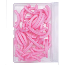Jeufond Lot de 80 recharges pour recourbe-cils, coussinets en caoutchouc silicone, universels, avec bo  te de rangement transparente (rose)
