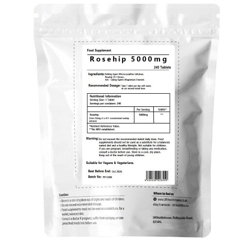Rosehip Extract 5000mg x 240 Tablets Joint Health Arthritis Support 1