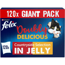 FELIX Doubly Delicious Countryside Selection Jelly Wet Cat Food120x85g