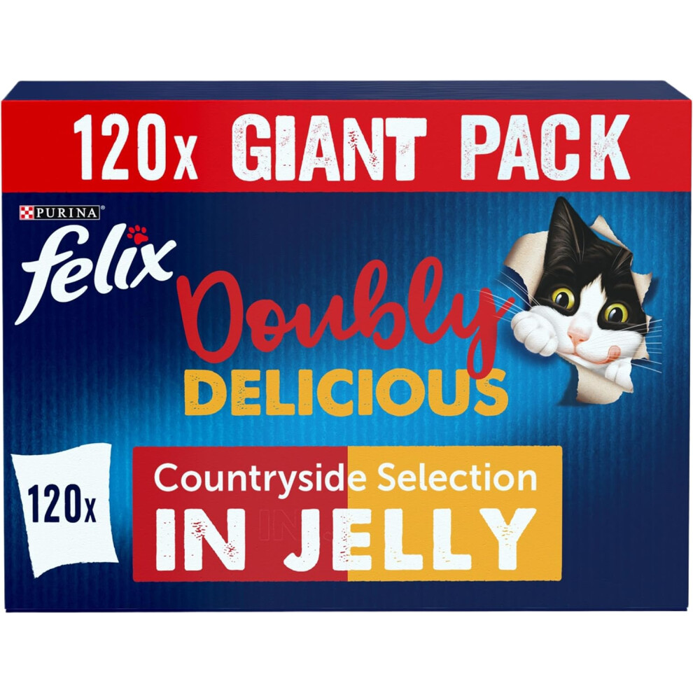 Felix Doubly Delicious Countryside Selection Jelly Wet Cat Food120x85g