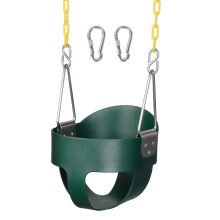DECORLIFE Supporto per altalena per bambini, 150 kg, con schienale alto, con catene rivestite, set di altalene completamente assemblati per ester