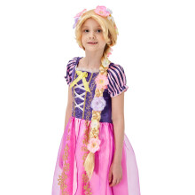 Paturpint Super Long Princess Rapunzel Peruca cu flori-29 inch fete Blonda Braid Perucile sintetice pentru costum cosplay Ball Ball Ball Hallowee