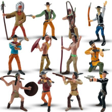 Liberty Imports Lot de 12 figurines de cow-boy et d'Indien, mini figurines de jouets du Far West et des Amérindiens avec des détails réalistes, d