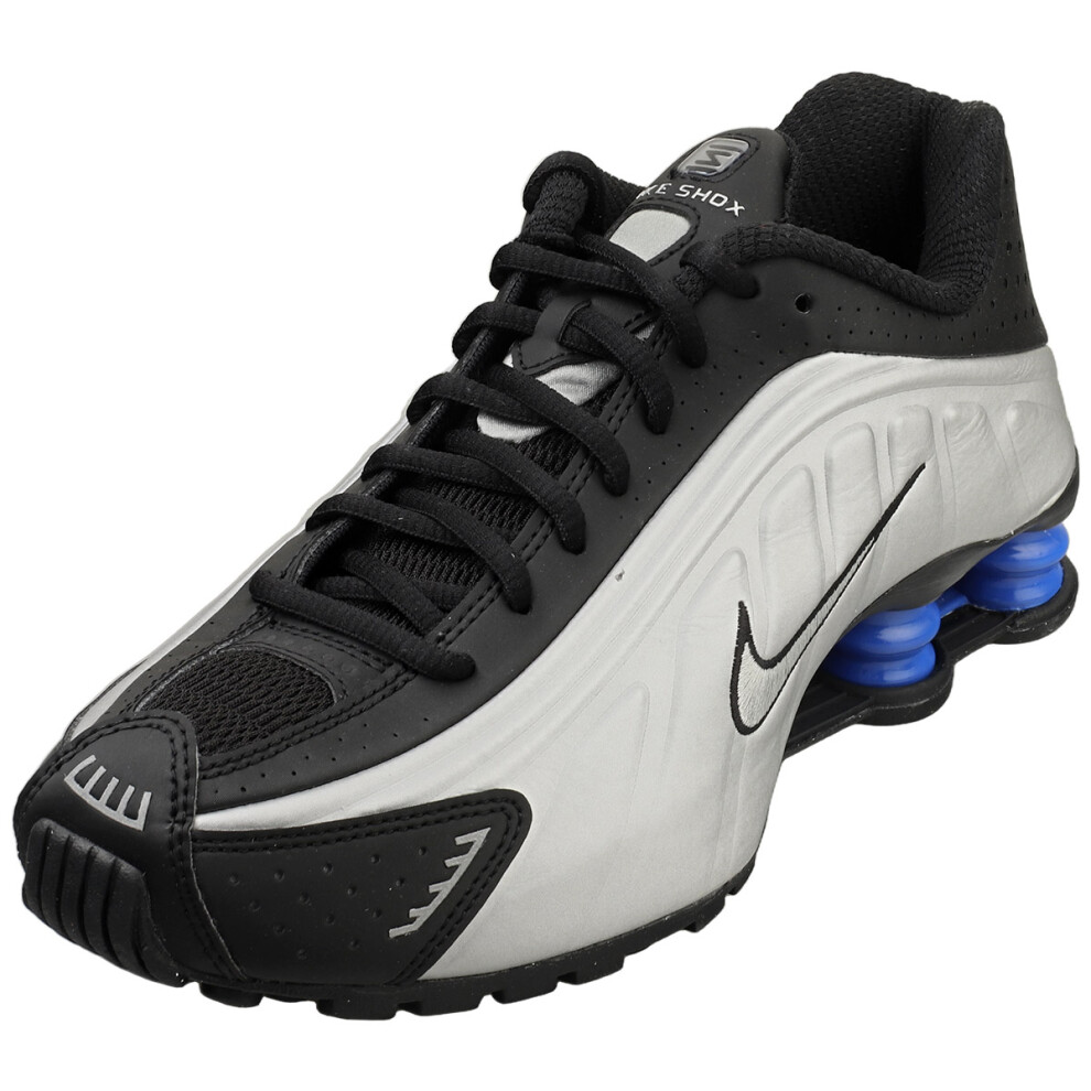 Nike (6.5) Shox R4 Womens Fashion Trainers In Black Silver