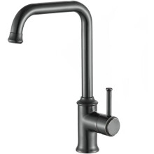 Kitchen Sink Faucet 360? Swivel Washbasin Faucet Single Lever Mixer Tap for Bathroom Black