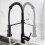 Single Handle Spring Kitchen Faucet Brass with Pull Out Sprayer Kitchen Sink Mixer Tap (Black) 5