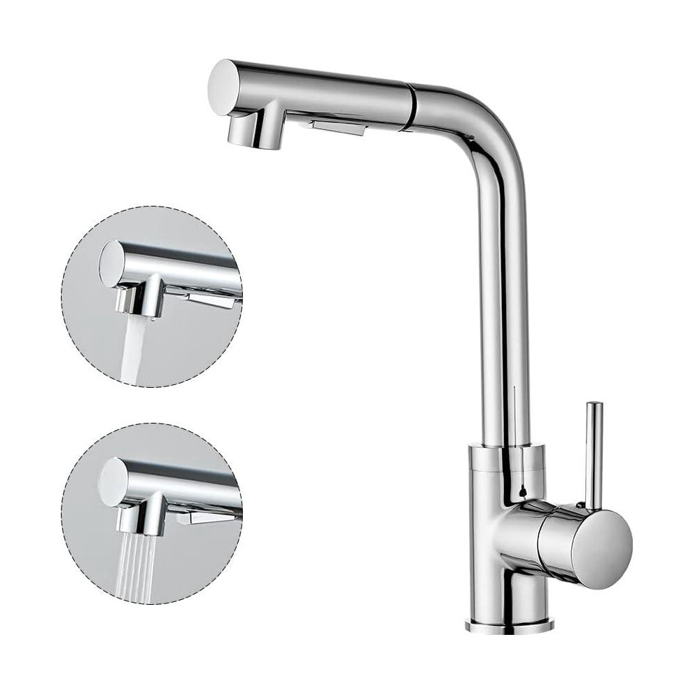Robinet Cuisine Douchette ,Mitigeur Cuisine Douchette Extractible Rotatif ? 360?, Robinet avec Douchette Extractible, 2 modes de pulv?risation
