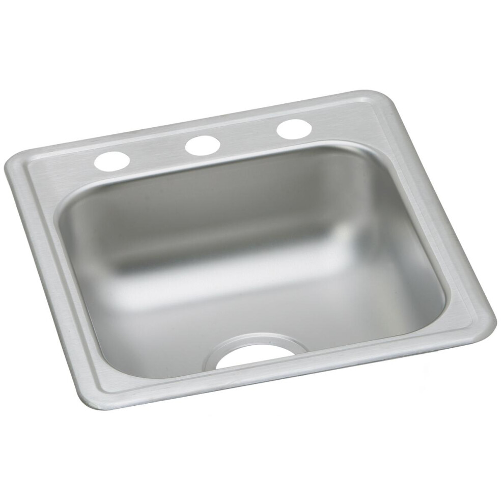 Photos - Kitchen Sink Elkay Dayton Stainless Steel 17 x 19 x 61/8 Single Bowl Dropin Bar Sink B0012C4XYO 