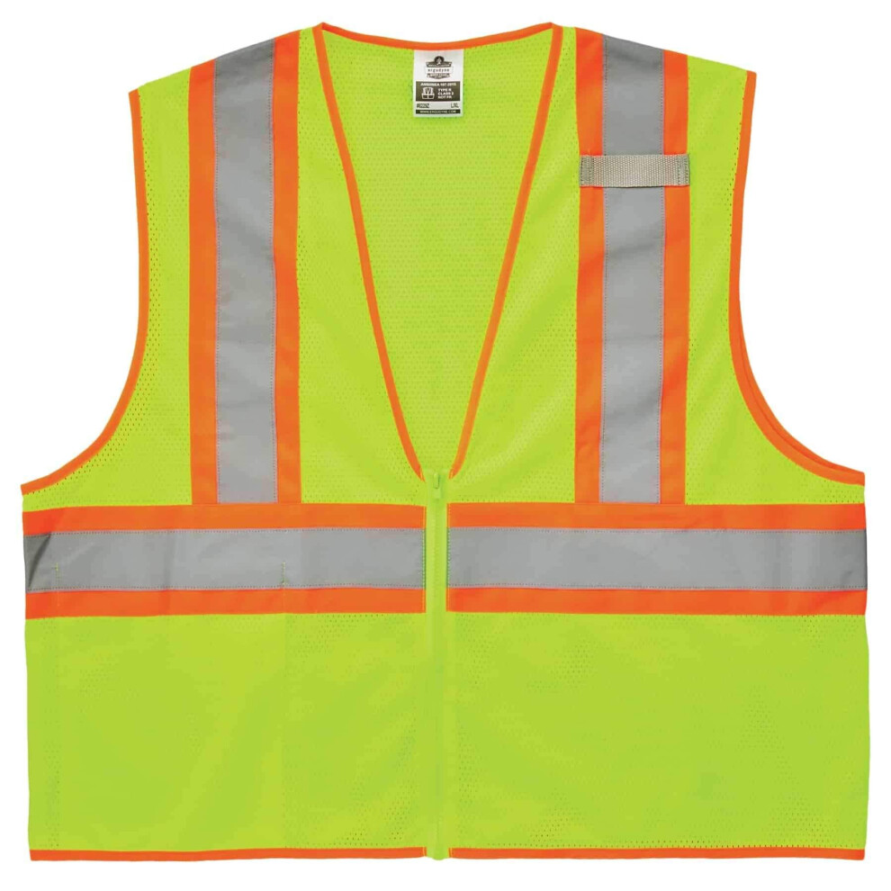 Ergodyne Glowear 8229Z Ansi Economy Twotone High Visibility Lime Safety Vest 4XL/5Xl 720476212997