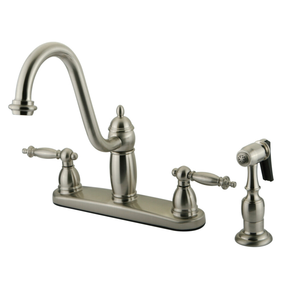 Photos - Tap Hidden Part Kingston Brass KB7118TLBS Templeton Centerset Kitchen Faucet Brushed Nickel