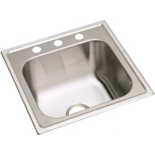 Elkay Dayton Stainless Steel 20 x 20 x 101/8  Single Bowl Dropin Laundry Sink