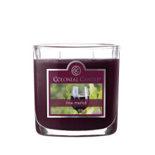 Colonial Candle Duftkerze im Glas, feiner Merlot, 2 Dochte, 3,5 oz, gesprenkelte Wachskerze