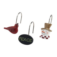 Avanti lenjerie - crlige de du? pentru perdea de du? Accesorii pentru baie set de 12 (Colec?ia Friends Country)
