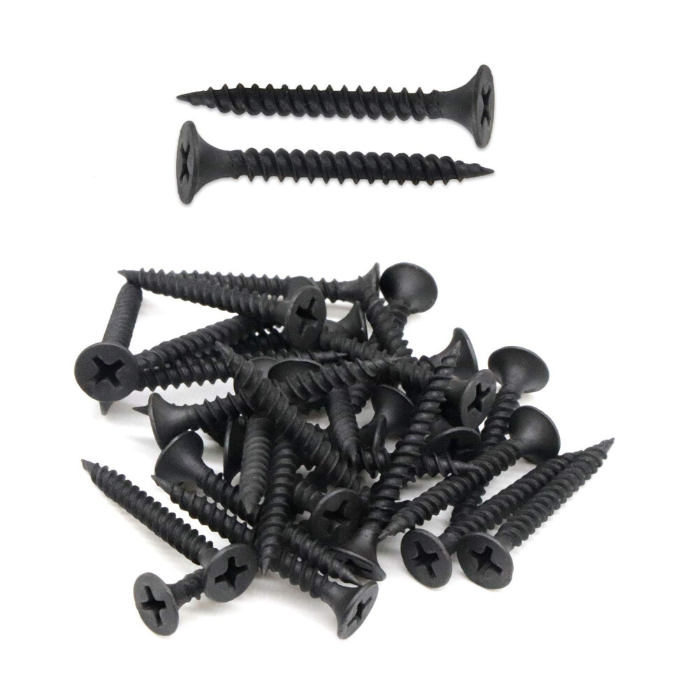 IMSCREWS Black #6 x 11/4 Inch Drywall Screws  Flat Head Phillips Wood Screws 100pcs  Sheetrock Screws with Fine Thread Phosphate  Self Tapping Screws-image-OPC-PFZ5ZYT-NEW